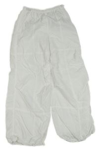 Biele šušťákové cuff nohavice H&M