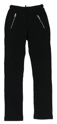 Čierne teplákové skinny nohavice