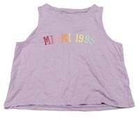 Lila crop top s nápisom Primark
