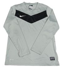Šedo-černé sportovní triko s logem Nike