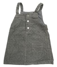 Sivé bodkovaná é menšestrové šaty Primark