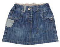 Modrá melírovaná rifľová sukňa Next