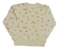 Smotanová kvetovaná mikina Sinsay