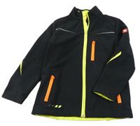 Černo-neonově žluto-oranžová softshellová bunda Engelbert Strauss