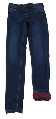 Tmavomodré podšité skinny rifle Alive