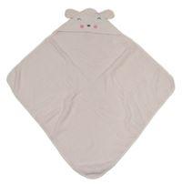 Světlerůžová zavinovácí froté osuška s kapucí - pejsek Primark