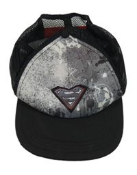 Šedo-černá kšiltovka - Superman 