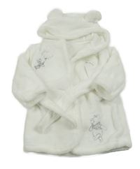 Bílý plyšový župan s Medvídkem Pú a kapucí Disney