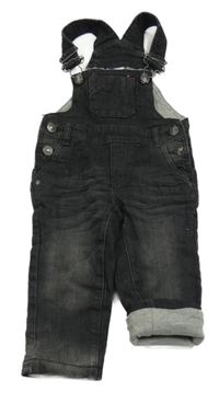 Tmavošedé laclové riflové podšité kalhoty Papagino