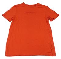 Červené tričko s 3D nápisem H&M