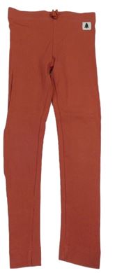 Tehlové rebrované legíny H&M