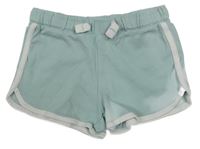 Světlemodro-biele teplákové kraťasy