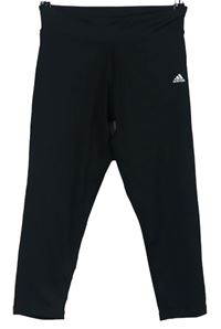 Dámské černé sportovní funkční capri legíny Adidas 