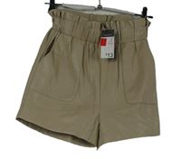 Dámske béžové koženkové kraťasy Primark vel. 32