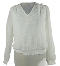 Dámská bílá vzorovaná šifonová halenka Pigalle 