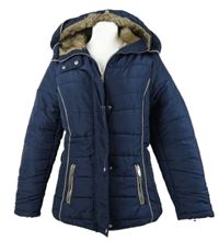 Dámská tmavomodrá šusťáková zimní bunda s kapucí Gina Benotti 