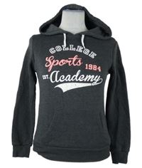 Dámska tmavosivá mikina s nápismi a kapucňou Atmosphere