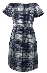 Dámské tmavomodro-bílé vzorované šaty F&F