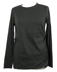 Nové - Dámské tmavošedé žebrované triko Esmara 