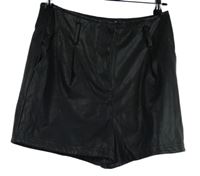 Dámské černé koženkové kraťasy Next 
