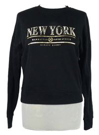 Dámská černá crop mikina s nápisem New Look 