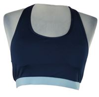 Dámsky tmavomodro-svetlomodrý športový crop top
