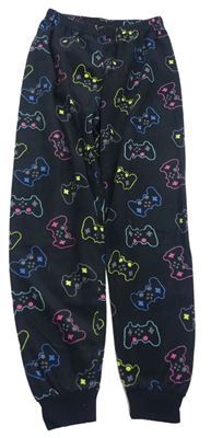 Černé fleecové pyžamové kalhoty s yoisticky Matalan