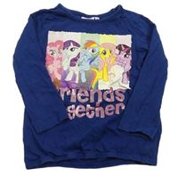 Tmavomodré triko s My little pony