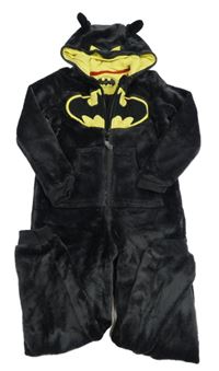 Tmavosivá chlpatá kombinéza s Batmanem a kapucňou M&S