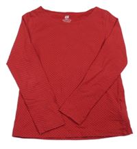 Červené bodkované tričko H&M