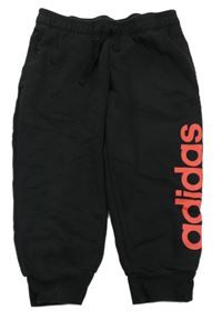 Černé capri tepláky s logem Adidas