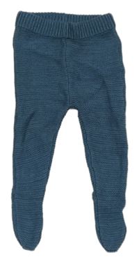 Modré pletené polodupky