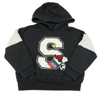 Čierno-biela mikina so Snoopym a kapucňou M&S