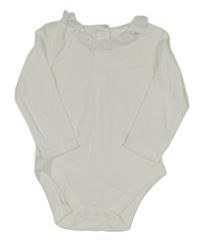 Bílé body s krajkou Little nutmeg