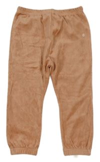 Růžovo-hnědé sametové tepláky Primark