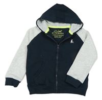 Tmavomodro-sivá prepínaci mikina s kapucňou Primark