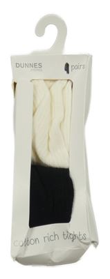 Nové - 2 x punčocháče - černé + smetanové 