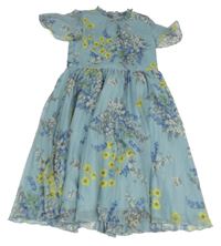 Modré šaty s květinami John Lewis