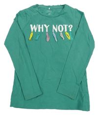 Zelené tričko s nápisom Name it