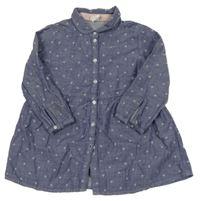 Modrá ľahká blúzka s kvetinami H&M