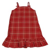 Červeno-biele kockované šaty H&M