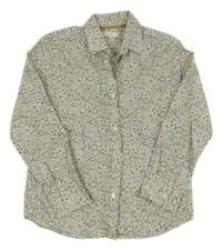 Zeleno-modro-bílá vzorovaná košile Looksharp