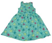 Zelené šaty s farebnými srdiečkami Name it