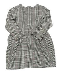 Bielo-čierno-ružové kockované šaty zn. H&M