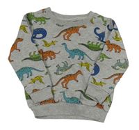 Sivá mikina s dinosaurami Kiki&Koko