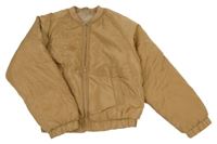Béžový šusťákový zateplený bomber 