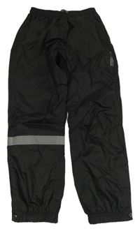 Černé šusťákové vodědolné podšité kalhoty