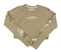 Béžovo-army crop tričko Sonneti