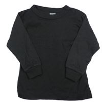 Čierne rebrované spodné tričko