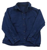 Tmavomodrá kostkovaná košile Next